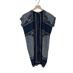 Vince Silk Georgette Scarf Print Tunic Dress